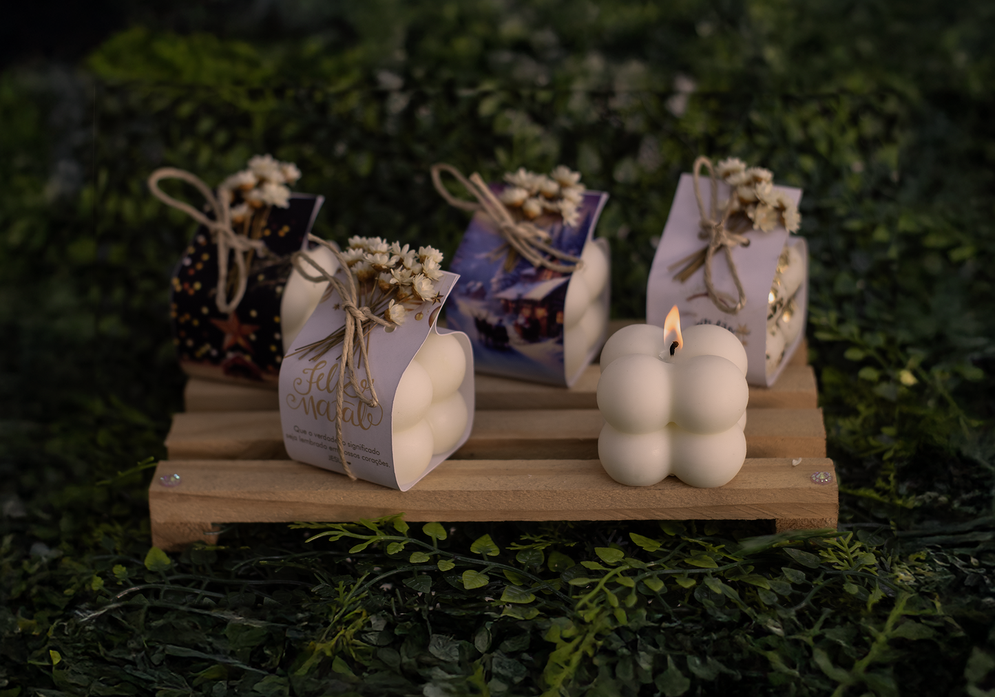 Kit 30 Mini Velas Bablle Natal