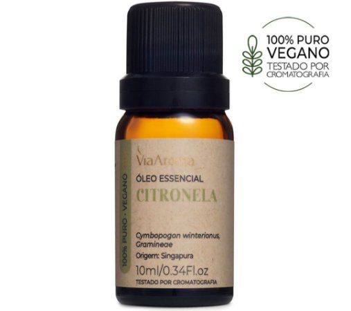 Óleo Essencial Via Aroma 10ml Citronela
