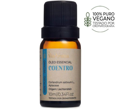 Óleo Essencial Via Aroma 10ml Coentro