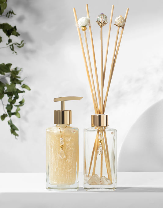 Kit Difusor + Sabonete Square 250ml ( Pedras Cristal )