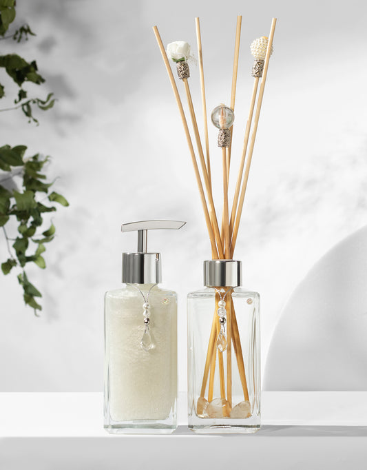 Kit Difusor + Sabonete Square 250ml ( Pedras Cristal )