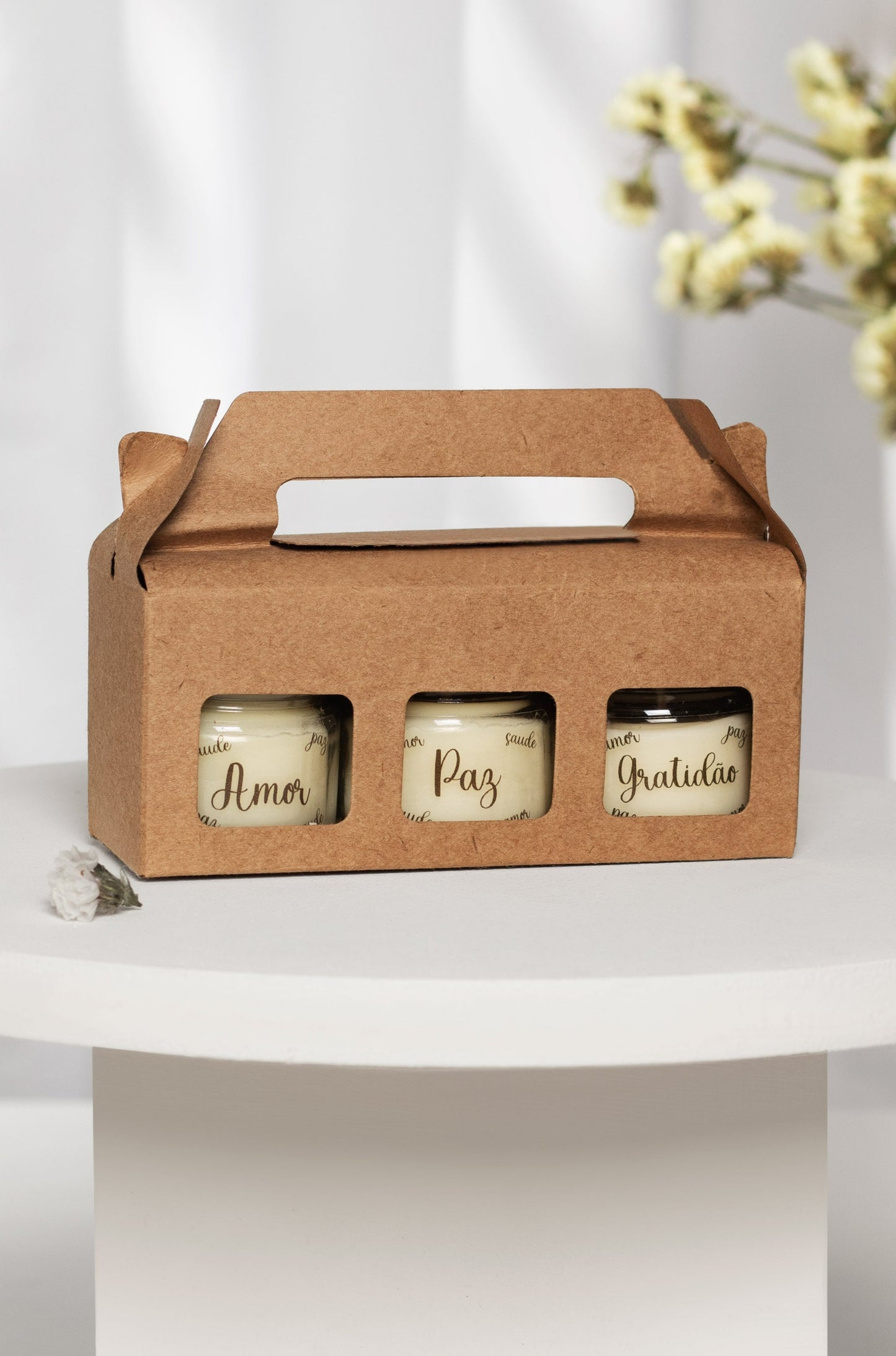Trio de Vela Aromática Vegetal 40g