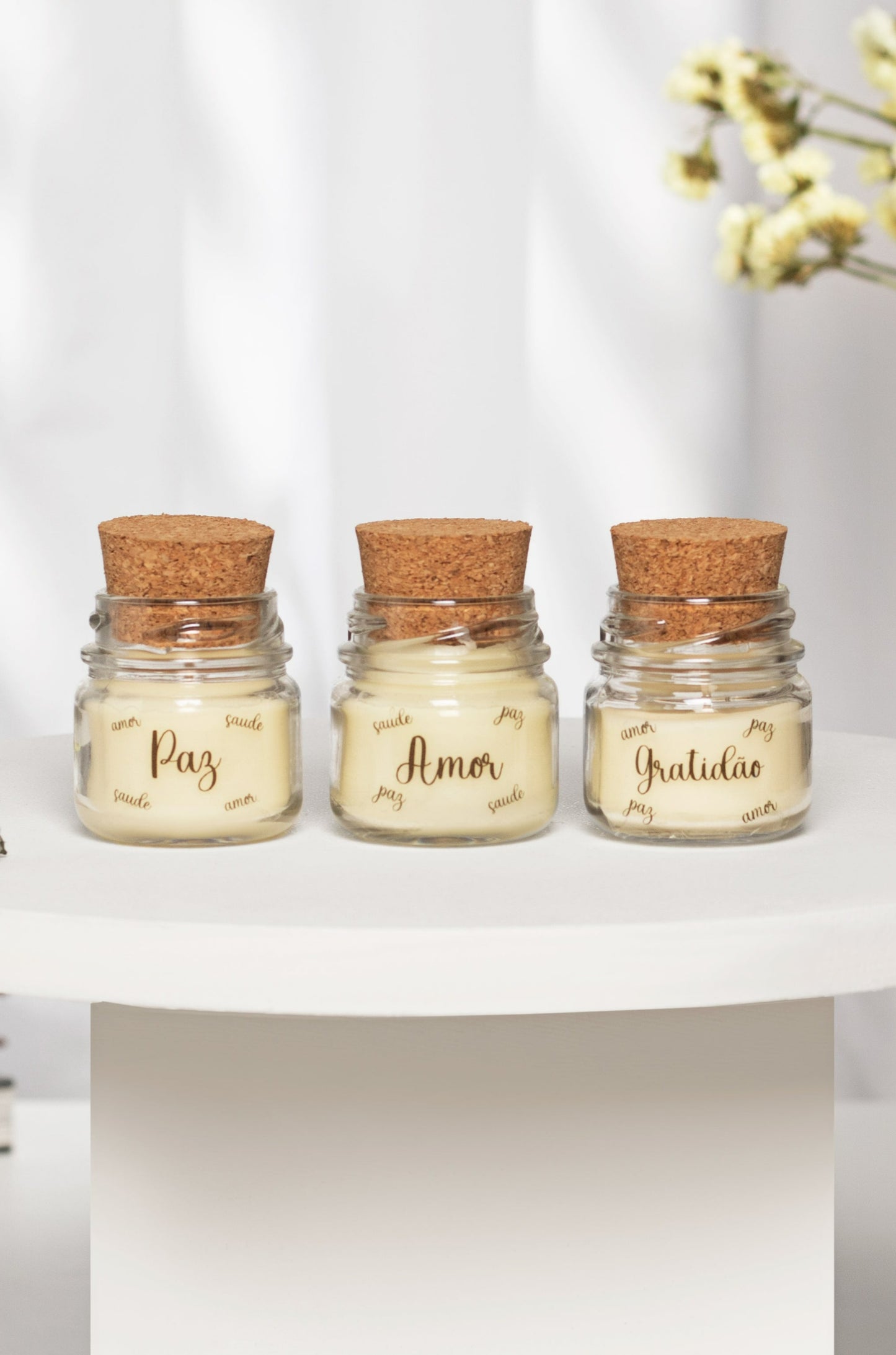 Trio de Vela Aromática Vegetal 40g