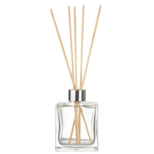 Frasco de vidro cubo 250ml c/ tampa