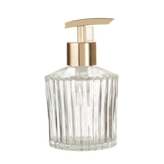 Frasco de vidro safira 220ml c/ válvula sabonete