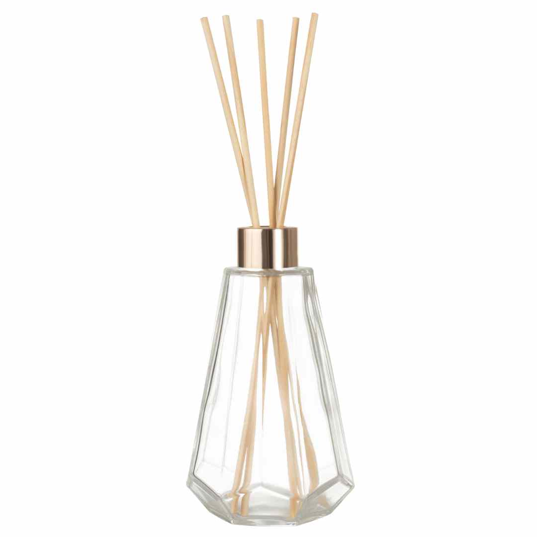 Frasco de vidro topázio 300ml c/ tampa difusor