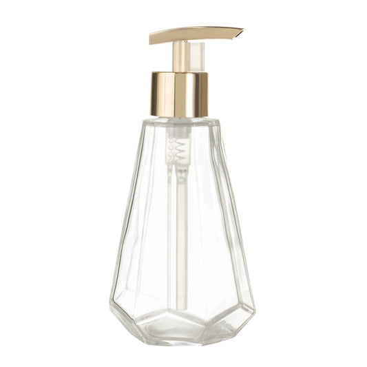 Frasco de vidro topázio 300ml c/ válvula sabonete