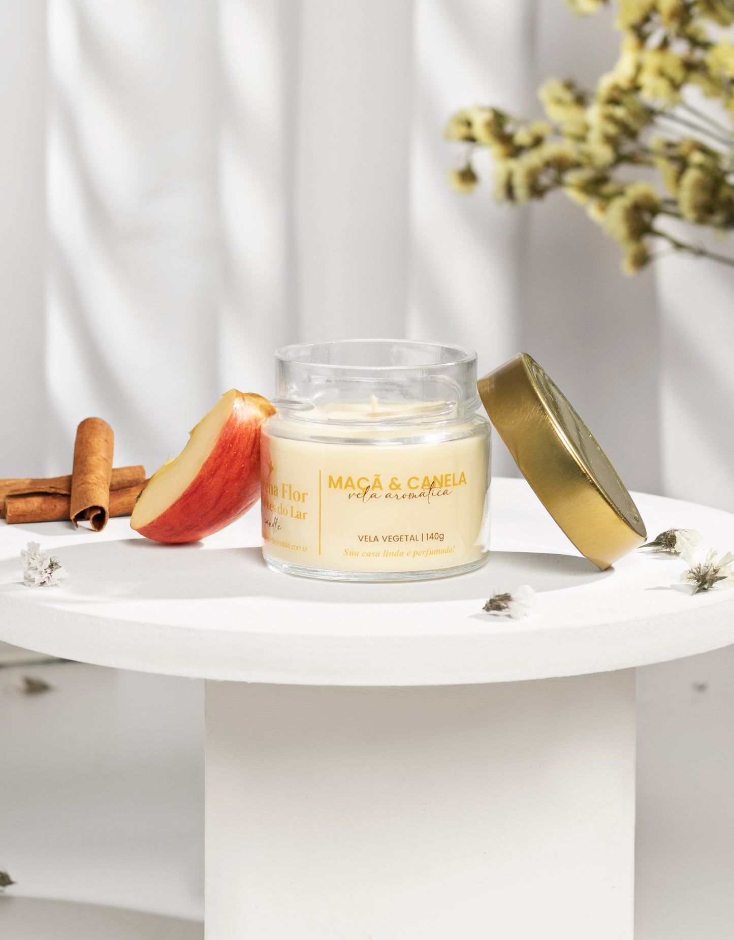 Vela Aromática Vegetal 140g (Tampa Metal)