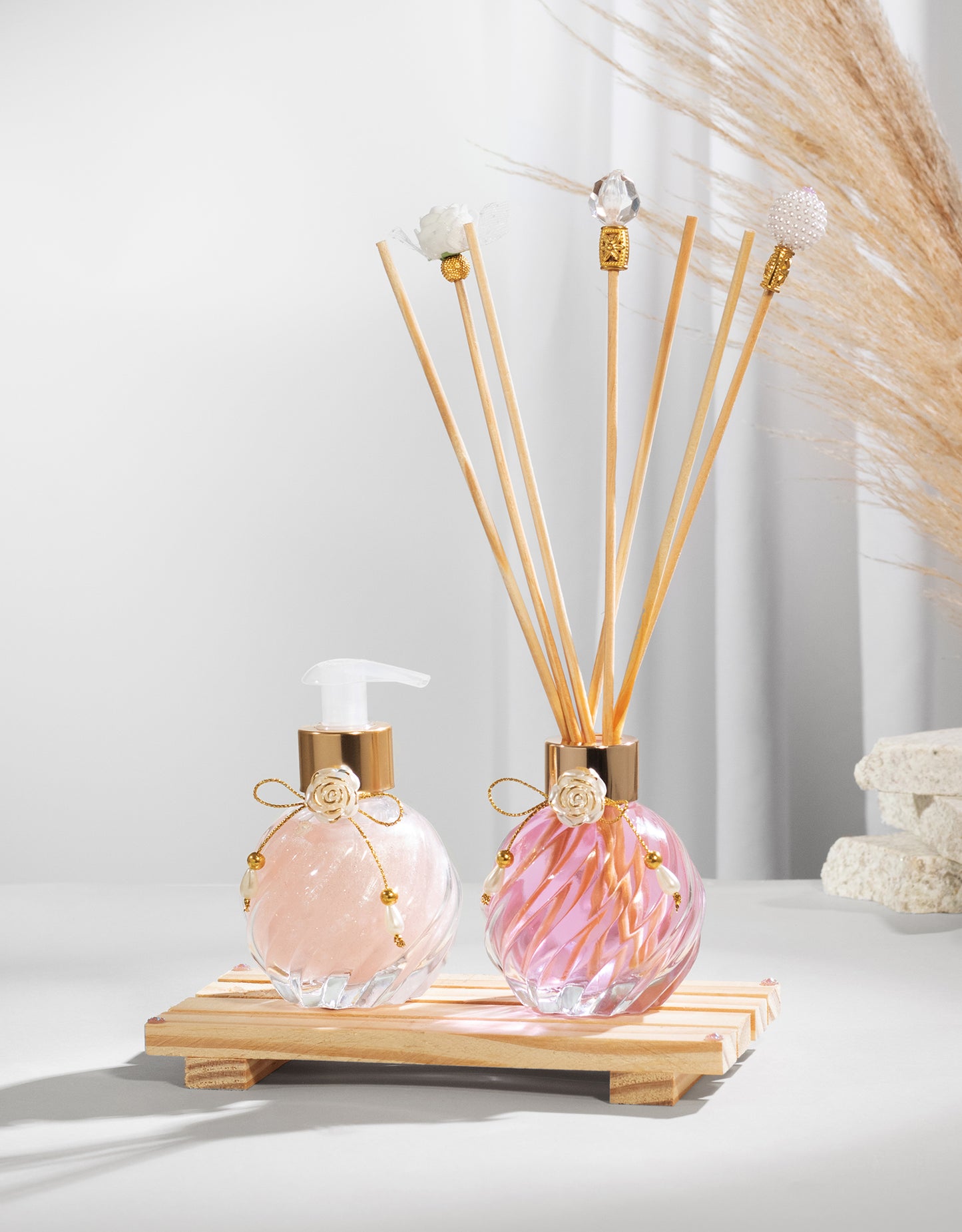 Kit Difusor + Sabonete Espiral 100ml ( Rosa )