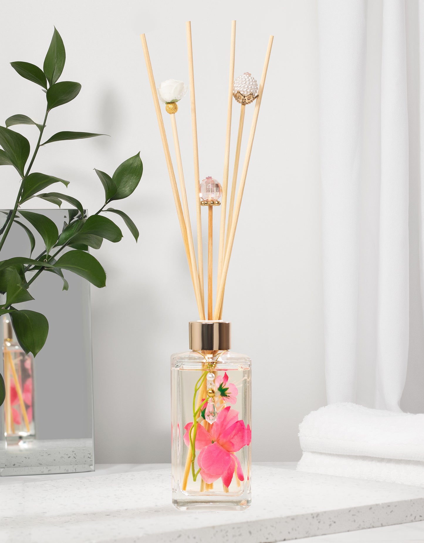 Difusor de Varetas Square 250ml (Flor Rosa Escuro)