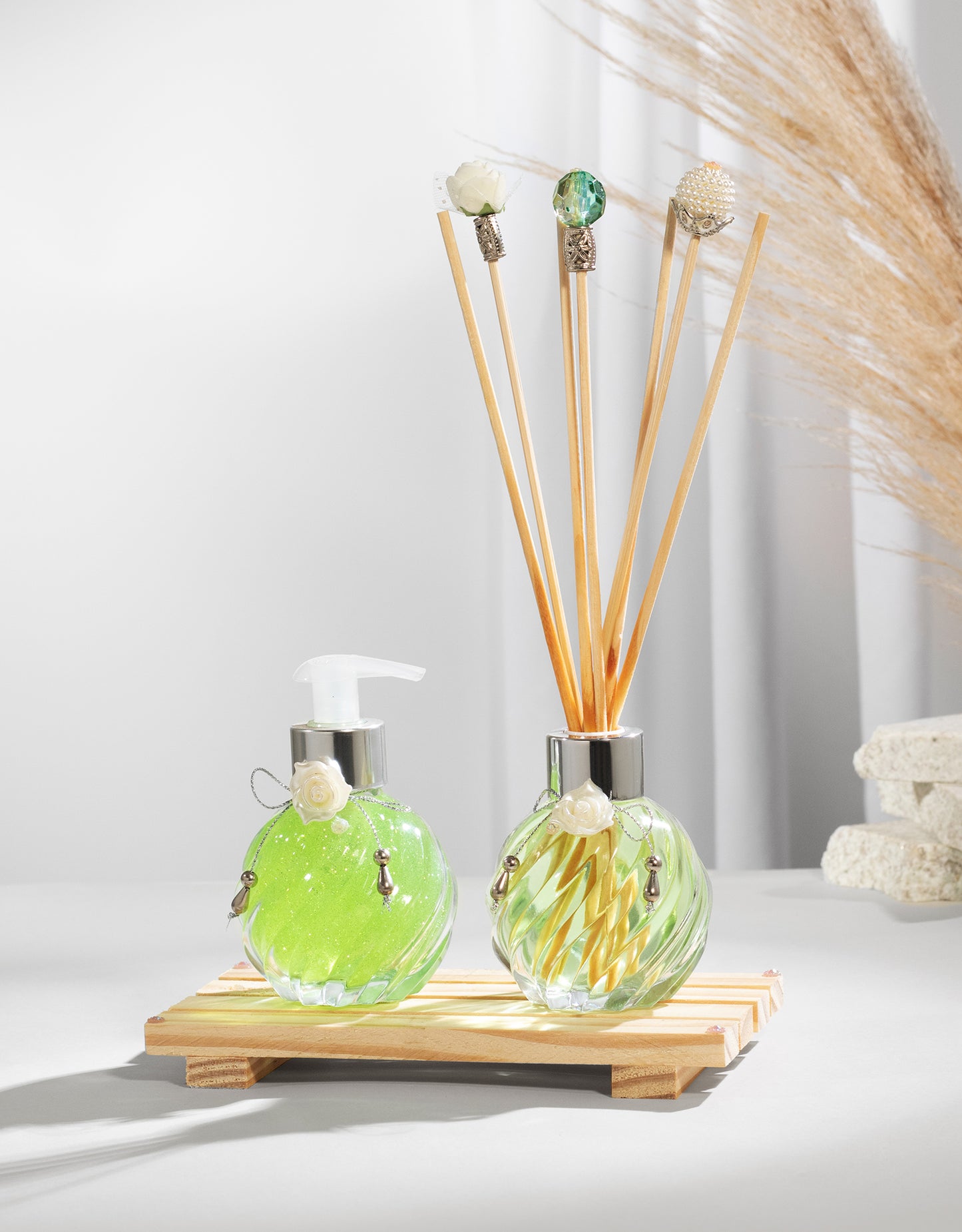 Kit Difusor + Sabonete Espiral 100ml ( Verde )