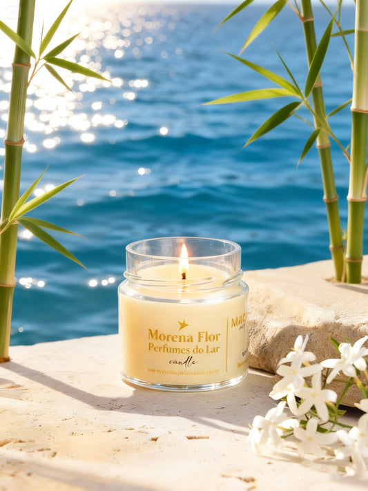 Vela Aromática Vegetal 140g (Tampa Metal) Aroma: Bamboo