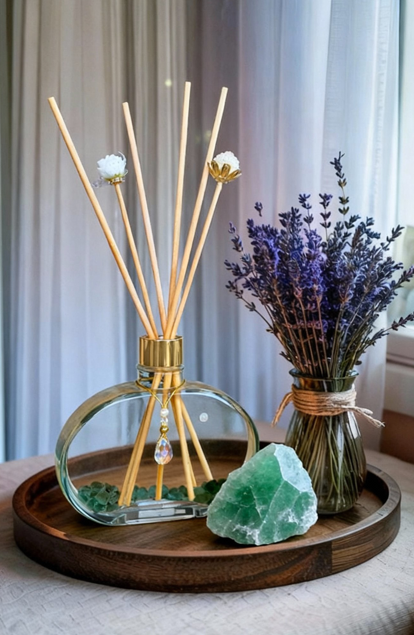 Difusor de Varetas Quartzo Verde - Pedras da Natureza