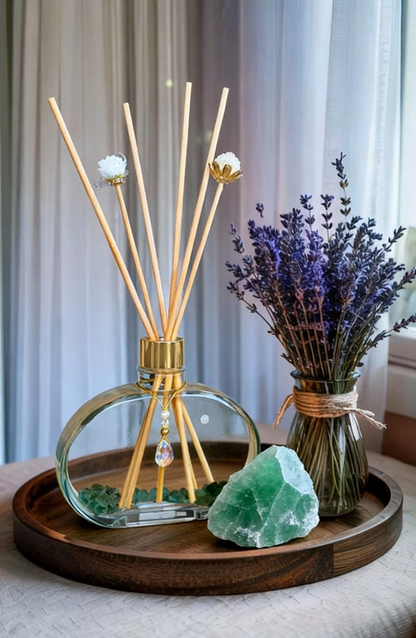 Difusor de Varetas Quartzo Verde - Pedras da Natureza